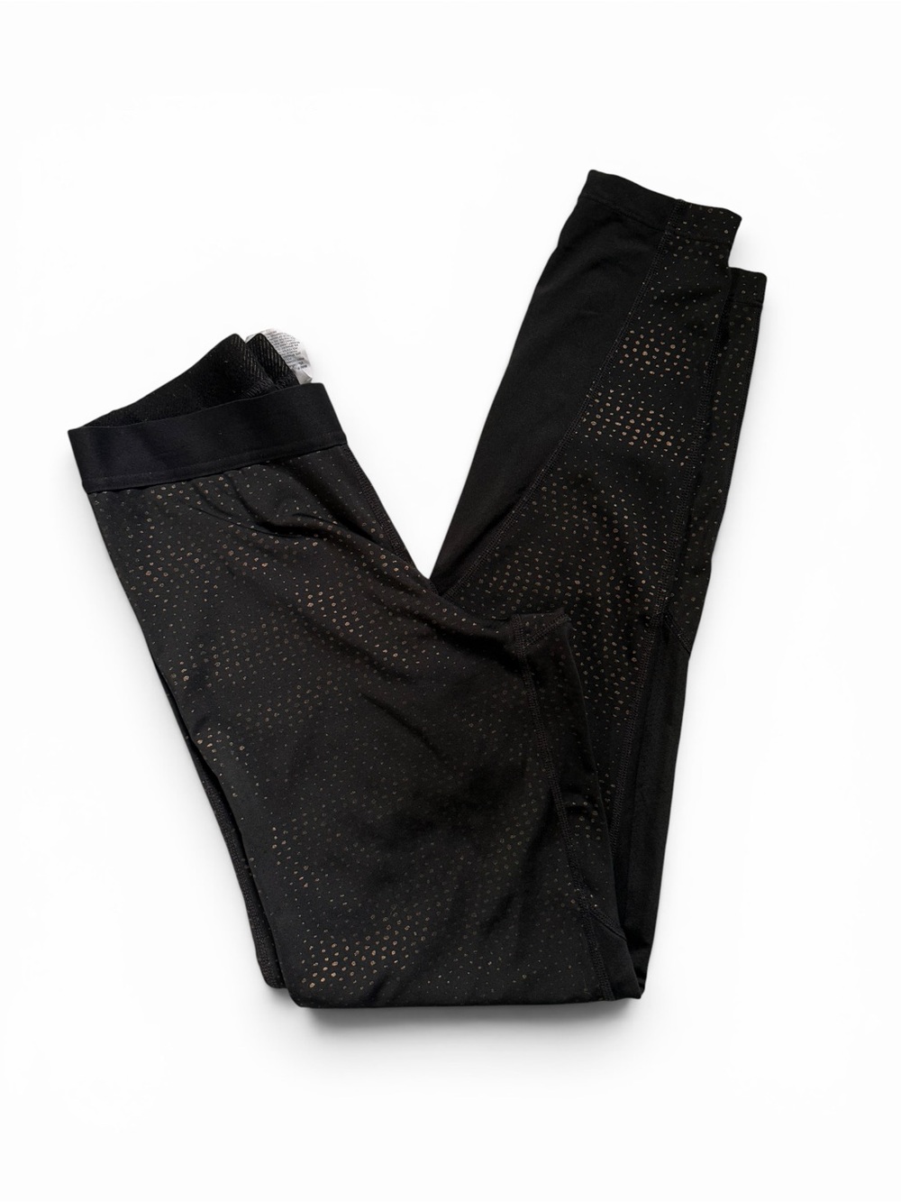 Nike Pro Dri-FIT Black Gold Print Compression Leggings Women’s Medium